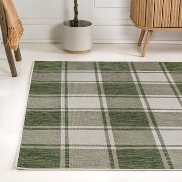 Sabine Traditional Farmhouse Bold Gingham Area Rug
